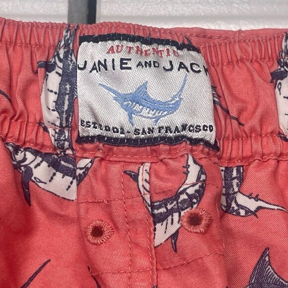 Janie & Jack Boys 2T Swim Shorts Marlin Swordfish Print Beach Bungalow Nautical - Picture 7 of 7